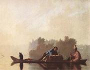 George Caleb Bingham Fur Traders Descending the Missouri (mk09) oil painting reproduction